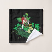 Luck Irish Fairy Green Badhandtuch Set (Waschlappen)