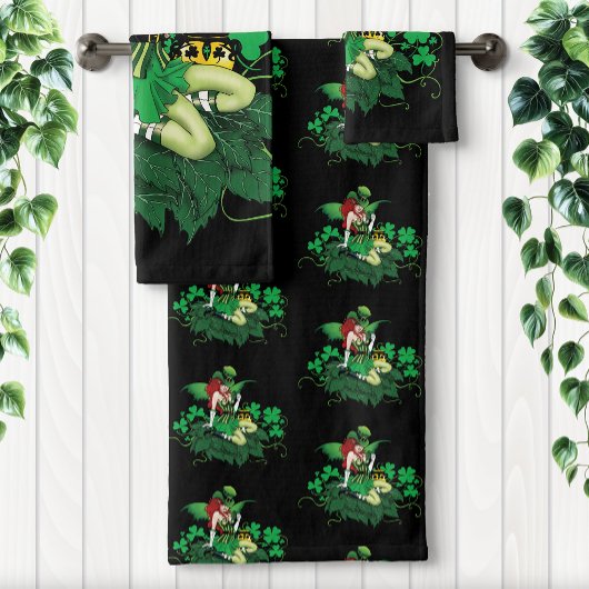 Luck Irish Fairy Green Badhandtuch Set