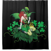 Luck Irish Fairy Green Duschvorhang (Vorderseite)