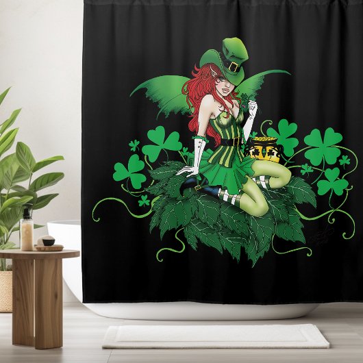 Luck Irish Fairy Green Duschvorhang