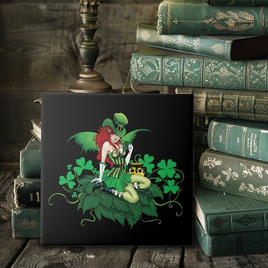 Luck Irish Fairy Green Fliese