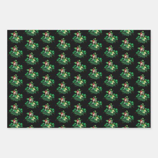 Luck Irish Fairy Green Geschenkpapier Set (Vorderseite 2)