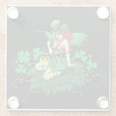 Luck Irish Fairy Green Glasuntersetzer (Rückseite)