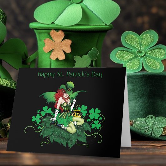 Luck Irish Fairy Green Karte