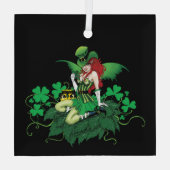 Luck Irish Fairy Green Ornament Aus Glas (Rückseite)