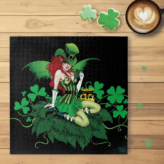 Luck Irish Fairy Green Puzzle