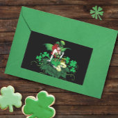 Luck Irish Fairy Green Rechteckiger Aufkleber