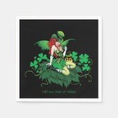 Luck Irish Fairy Green Serviette (Vorderseite)