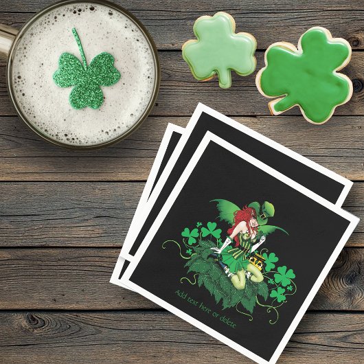 Luck Irish Fairy Green Serviette