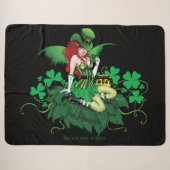 Luck Irish Fairy Green Sherpadecke (Vorderseite (Horizontal))