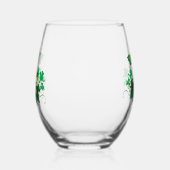 Luck Irish Fairy Green Weinglas Ohne Stiel (Links)