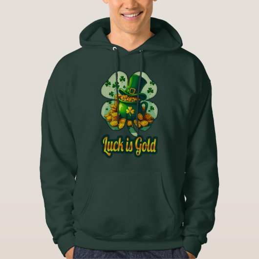 Luck Is Gold St Patrick’s Day - camiseta Hoodie (Vorderseite)