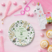 Luck & Joy Coins & Green Kleeblatts St Patricks Da Pappteller (Party)