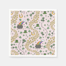 Luck & Joy Coins & Green Kleeblatts St Patricks Da