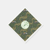 Luck & Joy Coins & Green Kleeblatts St Patricks Da Serviette (Ecke)