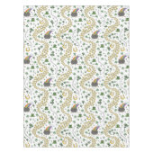 Luck & Joy Coins & Green Kleeblatts St Patricks Da Tischdecke (Vorderseite)