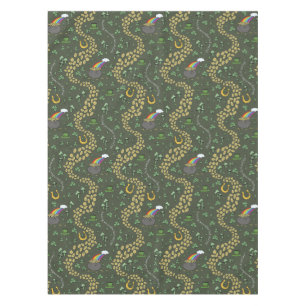 Luck & Joy Coins & Green Kleeblatts St Patricks Da Tischdecke