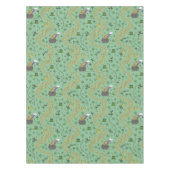 Luck & Joy Coins & Green Kleeblatts St Patricks Da Tischdecke (Vorderseite)