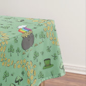 Luck & Joy Coins & Green Kleeblatts St Patricks Da Tischdecke (Beispiel)