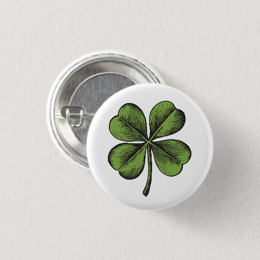 Luck Kleeblatt Button (Vorne & Hinten)