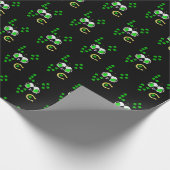 Luck Kleeblatt Dublin Day Horseshoe Irish Geschenkpapier (Ecke)