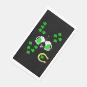 Luck Kleeblatt Dublin Day Horseshoe Irish Serviette (Ecke)
