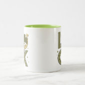 Luck Kleeblatt Horseshoe St Patrick's Day Zweifarbige Tasse (Mittel)
