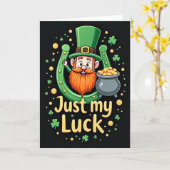 Luck Leprechaun Glitter Texture Card Karte (Gelbe Blume)