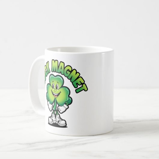 Luck Magnet Klee Kaffeetasse (Vorderseite Links)