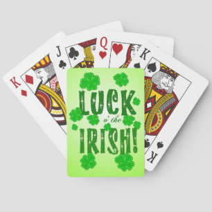 Luck o the Irish Lucky Four Leaf Clovers Cards Spielkarten
