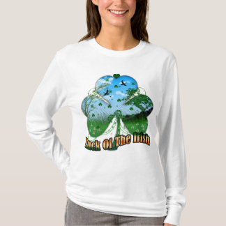 Luck Of The Irish Dame T-Shirt mit Kleeblatt