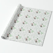 Luck of the Irish Flamingo Shamrock Geschenkpapier (Ungerollt)