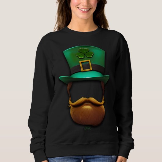 Luck Of The Irish Hat & Beard Sweatshirt (Vorderseite)