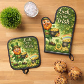 Luck of the Irish Pot Holder Set  (Oben Unten)