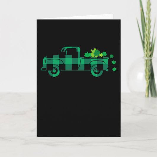 LUCK OF THE IRISH TRUCK St Patricks Day Lieferwage Karte (Vorderseite)