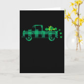 LUCK OF THE IRISH TRUCK St Patricks Day Lieferwage Karte (Gelbe Blume)