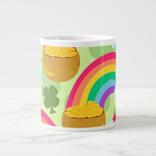 Luck Pot O Gold Muster Jumbo-Tasse (Vorderseite)