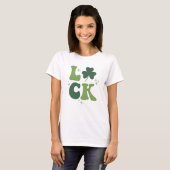 LUCK St. Patrick's Day Shirt - Bold Retro (Vorne ganz)