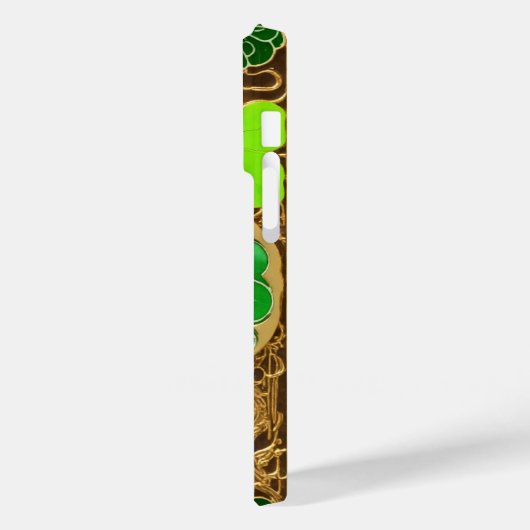 Luck vierblättriges Kleeblatt 888 Silberlotus-Wass Case-Mate iPhone Hülle (Rückseite / Links)