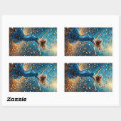 Luckdusche Rechteckiger Aufkleber (Blatt)