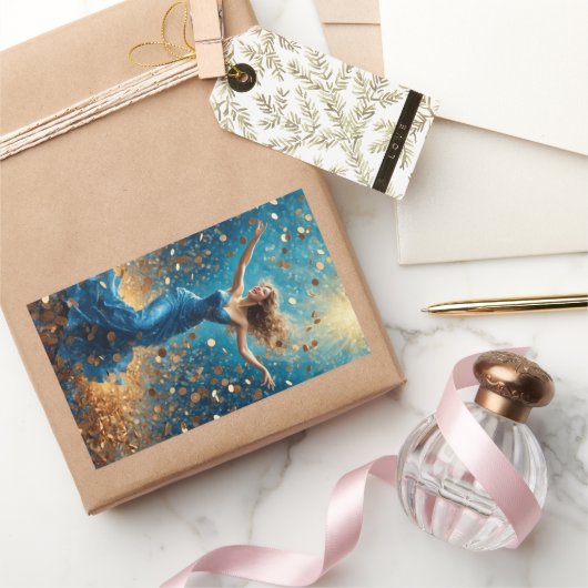 Luckdusche Rechteckiger Aufkleber (Schenken)