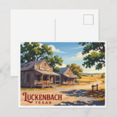Luckenbach Texas Postkarte (Vorne/Hinten)