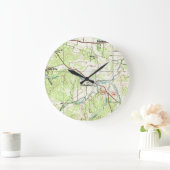 Luckenbach TX Karte Große Wanduhr (Zuhause)