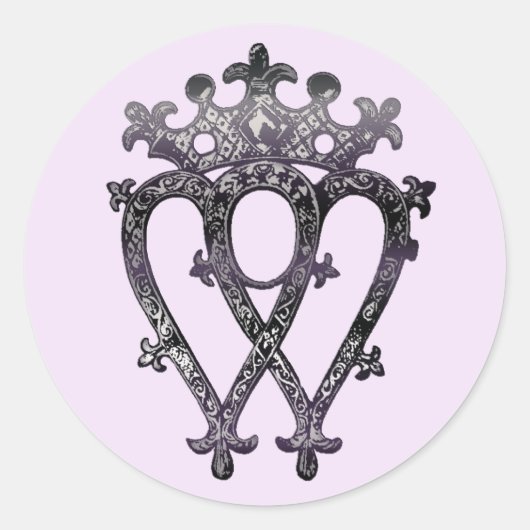 Luckenbooth, Scottish Heritage Liebe Token Runder Aufkleber (Vorderseite)