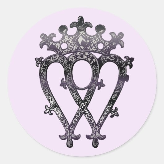 Luckenbooth, Scottish Heritage Liebe Token Runder Aufkleber (Vorderseite)