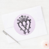 Luckenbooth, Scottish Heritage Liebe Token Runder Aufkleber (Umschlag)