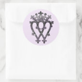 Luckenbooth, Scottish Heritage Liebe Token Runder Aufkleber (Tasche)