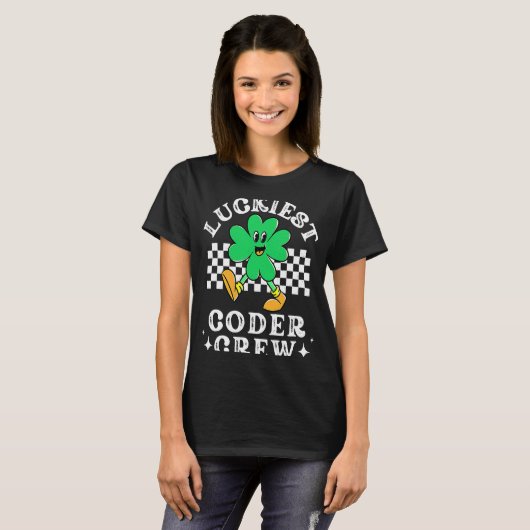 Luckiest Coder Crew Comp Sci Computer Science St P T-Shirt (Vorne ganz)