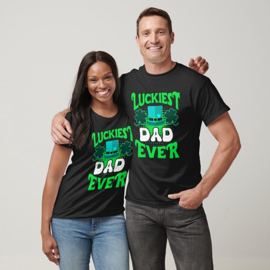 Luckiest Dad ever St Patrick's Day Dad T-Shirt (Unisex)