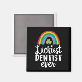 Luckiest Dentist Ever St Patrick Day Shamrocks  Magnet (Vorderseite/Rückseite)